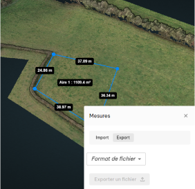 Exportation des mesures sur la plateforme de GEO4X